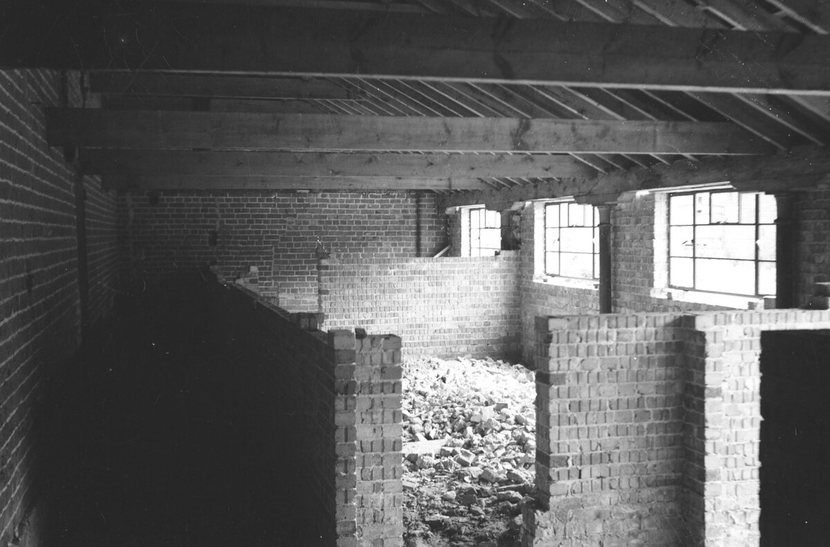 Conversion of cart sheds at side of barn, into changing rooms - circa 1950